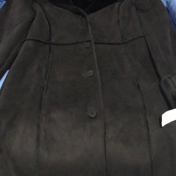 Charter Club black fur-lined coat - Picture 7 of 9